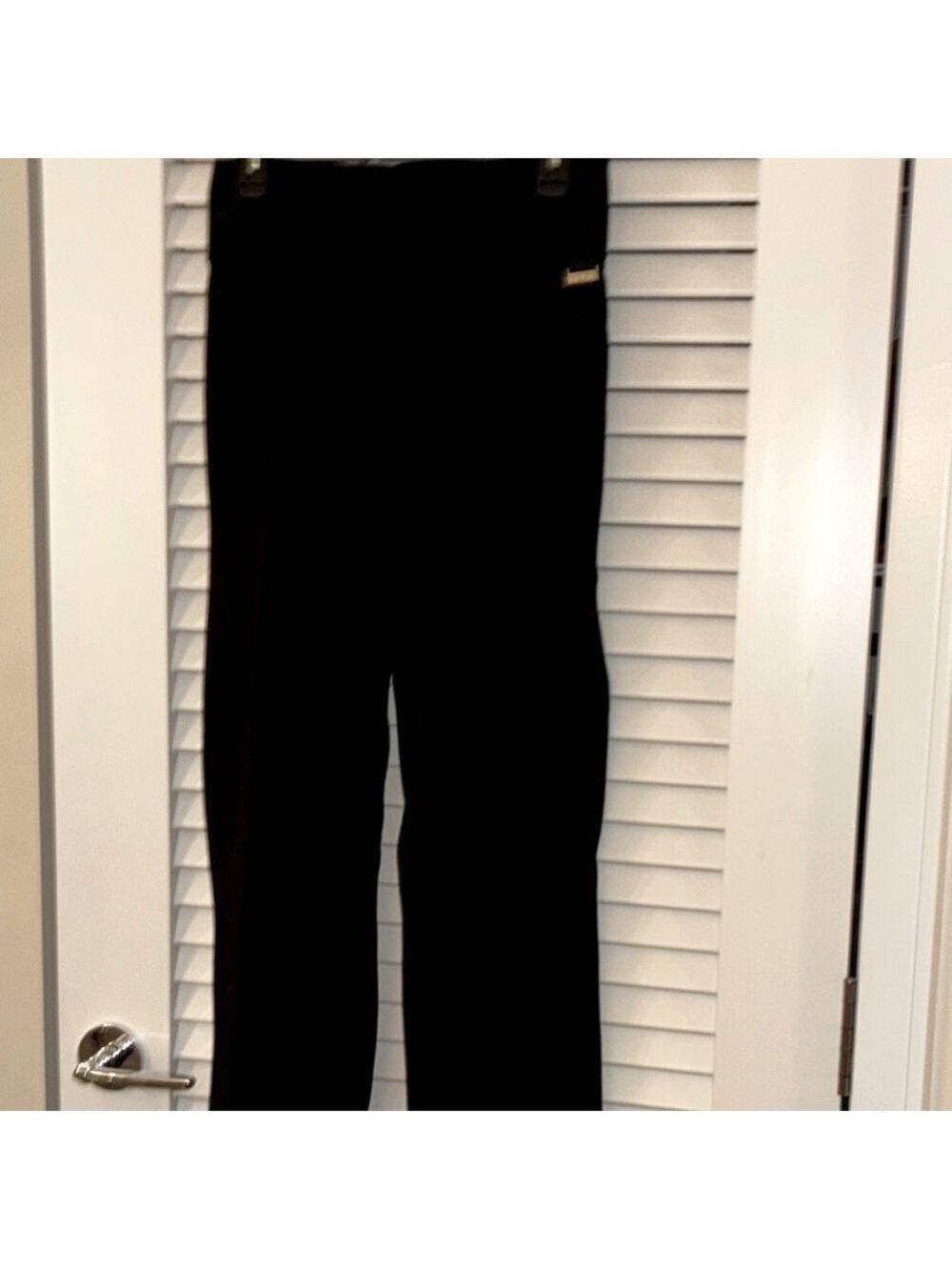 Calvin Klein Black Straight Leg Pants with Elastic Waistband